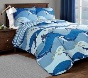 Bedspreads & Sets |   Shark Allover 3-Piece Full/Queen Quilt Set By L Ush Decor Bedspreads & Sets Bedspreads & Sets