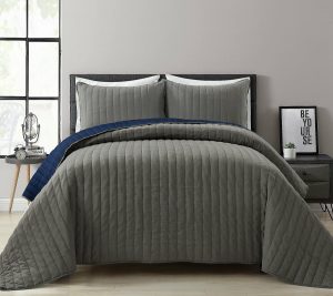 Bedspreads & Sets |   Soft Stripe All Season King Quilt/Coverlet Set Bedspreads & Sets Bedspreads & Sets