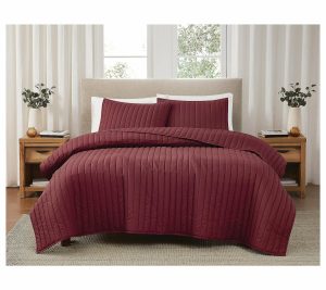 Bedspreads & Sets |   Solid Cotton Percale Full/Queen 3Piece Quilt Set Bedspreads & Sets Bedspreads & Sets