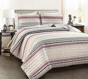 Bedspreads & Sets |   Southwest Stripe Oversized Quilt Set F/Q By Lusdecor Bedspreads & Sets Bedspreads & Sets