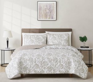 Bedspreads & Sets |   Sylvana Jacobean Full/Queen 3 Piece Quilset Bedspreads & Sets Bedspreads & Sets