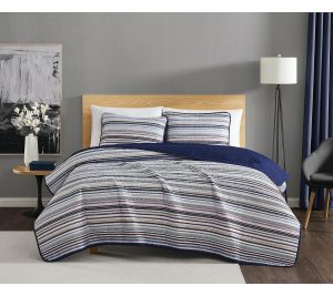 Bedspreads & Sets |   Teagan Stripe Full/Queen 3 Piece Qui Lt Set Bedspreads & Sets Bedspreads & Sets