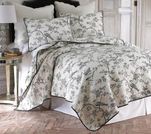 Bedspreads & Sets |   Toile Floral 3-Piece Full/Queen Quilt Set Bedspreads & Sets Bedspreads & Sets