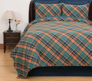 Bedspreads & Sets |   Troy Plaid Full/Queen Quilt Set By Valerie Bedspreads & Sets Bedspreads & Sets