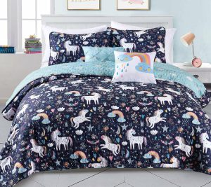 Bedspreads & Sets |   Unicorn Heart 4-Piece Twin Quilt Set By Bedspreads & Sets Bedspreads & Sets