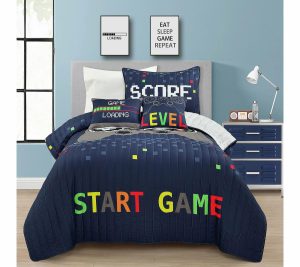 Bedspreads & Sets |   Video Games 4Pc Twin Quilt Set By Bedspreads & Sets Bedspreads & Sets