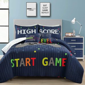 Bedspreads & Sets |   Video Games 5Pc Full/Queen Quilt Set By Bedspreads & Sets Bedspreads & Sets