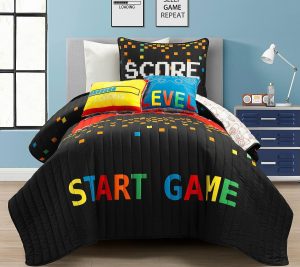 Bedspreads & Sets |   Video Games Oversized Quilt 4-Pc Set Twin By Bedspreads & Sets Bedspreads & Sets