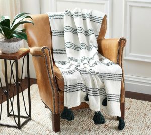 Clearance |   100% Cotton Woven Throw W/ Tassels Clearance Clearance