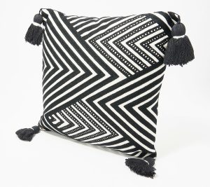 Clearance |   18" Dec Pillow W/ Embroidery & Tassels Clearance Clearance