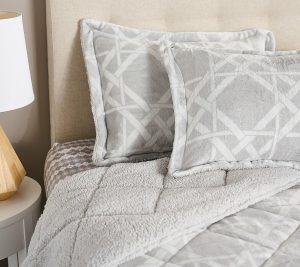 Clearance |   "As Is" Berkshire Velvetsoft And Sherpa Comforter Set Bedspreads & Sets Bedspreads & Sets