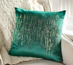 Clearance |   "As Is" Bff Collection 18" X 18" Foil Print Icicle Pillow Clearance Clearance