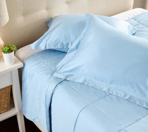 Clearance |   "As Is"  Egyptian Cotton King Blanket & Sham Set Clearance Blue