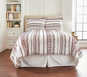 Clearance |   "As Is"  Printed Stripe Mink Comforter Set – Twin Candy Cane