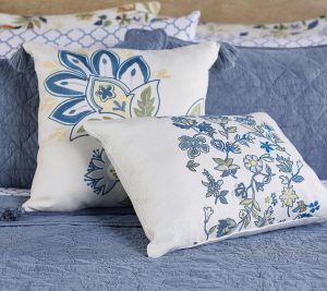 Clearance |   "As Is"  S/2 Jacobean Floral Decorative Pillows Clearance Clearance