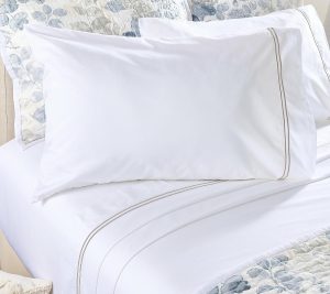 Clearance |   "As Is"  Signature Baratta Hem Sheet Set -King Clearance Champagne