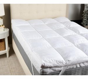 Clearance |   Classic Dobby Stripe 3" Featherbed – Cal King Clearance Clearance