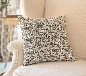 Clearance |   Cozy Cottage 18X18 Printed Pillow Clearance BotanicalFloral