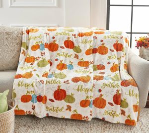 Clearance |   Oversized Printed Harvest 60X80 Throw Clearance Clearance