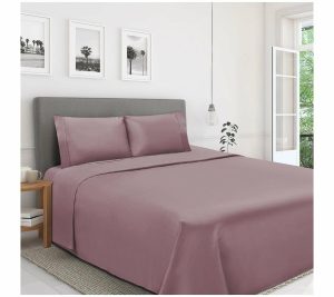 Sheets |   1200-Tc Egyptian Cotton 4-Piece Sheetset King Sheets Burgundy