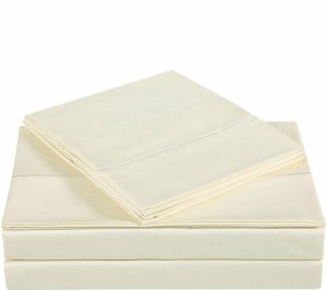 Sheets |   310Tc Solid Cotton Full Sheet Set Sheets Almond Milk