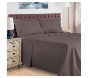 Sheets |   400Tc Egyptian Cotton Deep Pocket Shee T Set, Full Sheets Ash