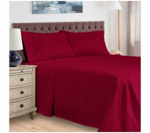 Sheets |   400Tc Egyptian Cotton Deep Pocket Shees, Cal.Kg Sheets Burgundy