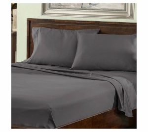 Sheets |   800Tc Cotton Blend Solid Deep Pocket Sheet Set, Full Sheets Grey