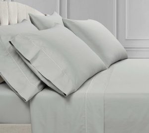 Sheets |   Aria Dots Cotton Sheet Set 6-Piece -King Sheets Gray