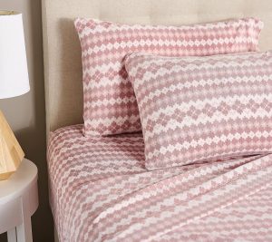 Sheets |   Berkshire Polarfleece Printed Fairisle Sheets – King Sheets Blush