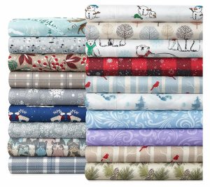 Sheets |   Cal King Micro Flannel Printed Deep-Pock Et Sheet Set Sheets Bark