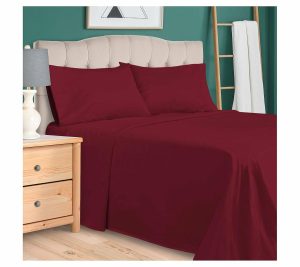 Sheets |   Egyptian Cotton Solid 800-Tc Sheet Set- Cal King Sheets Burgundy