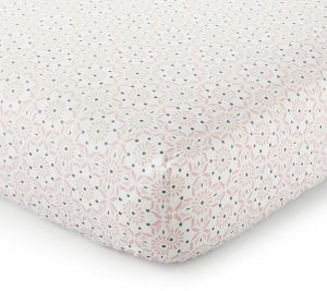 Sheets |   Fiori Blush Medallion Crib Fitted Sheet Sheets Blush