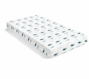 Sheets |   Hello Spud Narwhal Cotton Fitted Crib Sheet Sheets Blue