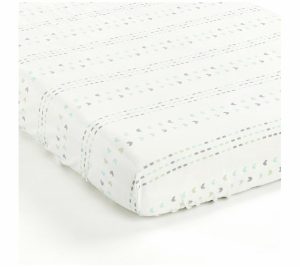 Sheets |   Hygge Sloth Geo Fitted Crib Sheet By Sheets Gray