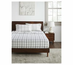 Sheets |   Plaid Flannel Cotton Deep Pocket Sheetset, Twin Xl Sheets Charcoal