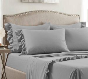 Sheets |   Reyna Ruffle 4Pc Twin Sheet Set By Sheets Dark Grey