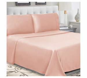 Sheets |   Solid Cotton Percale Deep Pocket Sheetset Full Sheets Blush