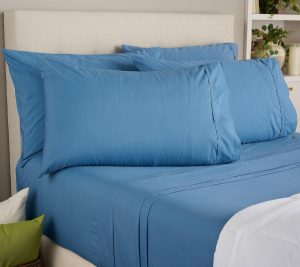 Sheets |   Washed Percale Sheet Set W/ Extra Cases Sheets Blue