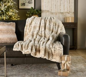 Throws & Blankets |   "As Is"  30Th Anniversary Faux Fur Throw Clearance Black Mink