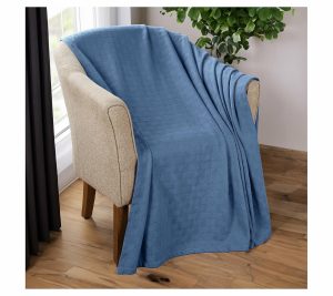 Throws & Blankets |   Basketweave All-Season Cotton Throw Bl Anket Throws & Blankets Charcoal