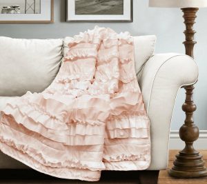 Throws & Blankets |   Belle Pink Blush Throw By Throws & Blankets Throws & Blankets