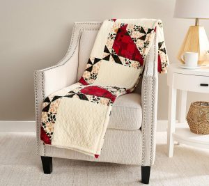 Throws & Blankets |   Berkshire Printed Patchwork 60X70 Throw Throws & Blankets Cardinal