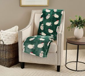 Throws & Blankets |   Berkshire Velvetsoft Holiday Animal 60X70 Throw Throws & Blankets Dove