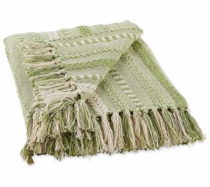 Throws & Blankets |   Braided Stripe Thow Throws & Blankets Antique Green