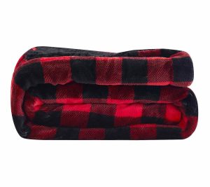 Throws & Blankets |   Buffalo Red Black Reversible Velvet &Sherpa Throw Throws & Blankets Red