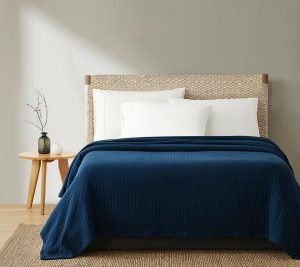 Throws & Blankets |   Channel King Blanket Throws & Blankets Blue