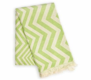 Throws & Blankets |   Chevron Design Turkish Beach Blanket Throws & Blankets Lime Green