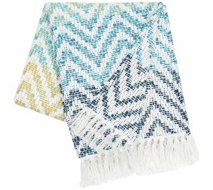 Throws & Blankets |   Chevron Throw Throws & Blankets Blue