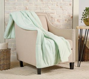 Throws & Blankets |   Cooling Jersey Knit Throw Throws & Blankets Aqua Mist